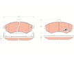 Sada brzdových destiček, kotoučová brzda TRW GDB3378