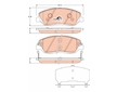 Sada brzdových destiček, kotoučová brzda TRW GDB3418