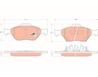 Sada brzdových destiček, kotoučová brzda TRW GDB3457