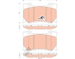 Sada brzdových destiček, kotoučová brzda TRW GDB3505