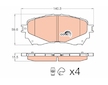 Sada brzdových destiček, kotoučová brzda TRW GDB3580