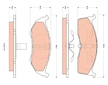 Sada brzdových destiček, kotoučová brzda TRW GDB4091