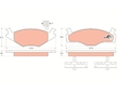 Sada brzdových destiček, kotoučová brzda TRW GDB454