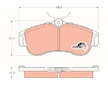 Sada brzdových destiček, kotoučová brzda TRW GDB848