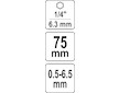 Bezklíčové rychloupínací sklíčidlo 0.5-6.5mm HEX