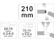 Kleště odizolovací a konektorové univerzální 210 mm