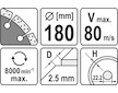 Kotouč diamantový 180 x 22,2 x 2,5 mm