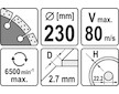 Kotouč řezný diamantový 230 x 22,2 x 2,7 mm