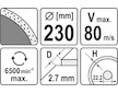 Kotouč řezný diamantový 230 x 22,2 x 2,7 mm hladký