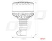 LED výstražny majak W28P 12V 24V AMiO-04104