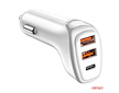 Nabíječka do auta 2x USB-A + USB-C 38W AMiO-03886