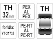 Náhradní čelisti k lisovacím kleštím YT-21735 typ TH 32mm