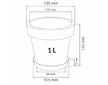 Plastový květináč 1l DLOF135 LOFLY