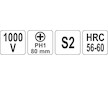 Šroubovák křížový PH1 x 80 mm izolovaný 1kV