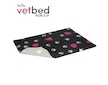 Vetbed protiskluz / Drybed grafitová srdce a packy DELUXE 150 x 100 cm, vlas 30 mm