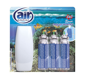 Air Menline sprej osvěžovač 3x15ml Aqua world komplet