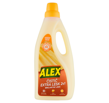 ALEX čistič extra lesk 2v1 laminát 750ml Pomeranč