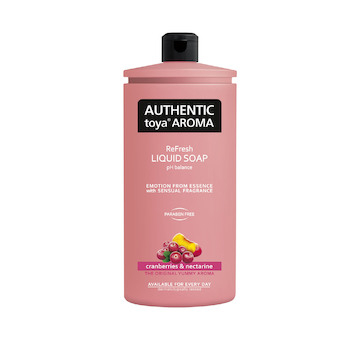 Authentic toya aroma tekuté mýdlo 600ml náplň Cranberries&Nectarine