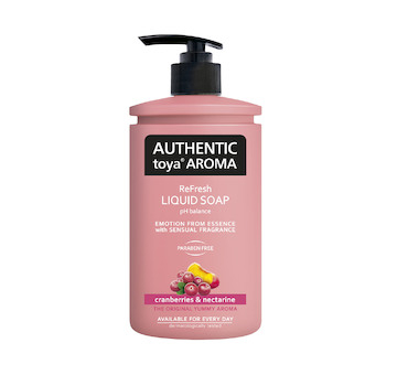 Authentic toya aroma tekuté mýdlo s dávkovačem 400ml Cranberries&Nectarine