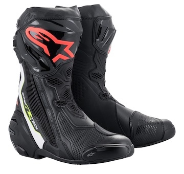 boty SUPERTECH R, ALPINESTARS (černá/bílá/červená fluo/žlutá fluo, vel. 42)