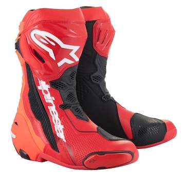 boty SUPERTECH R, ALPINESTARS (červená fluo/červená, vel. 43)