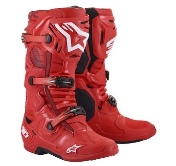 boty TECH 10, ALPINESTARS (červená, vel. 44,5)