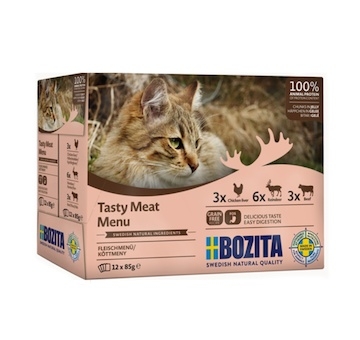 Bozita Cat kousky masa v želé, kapsička 85 g (12 pack)