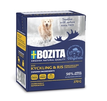 Bozita Dog kousky v želé s kuřecím a rýží 370 g