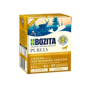 Bozita Purely Dog paté s kuřecím a zvěřinou GF 370 g 