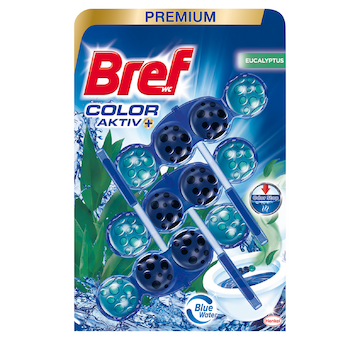 Bref WC PREMIUM Color aktiv 3x50g Eucalyptus závěs