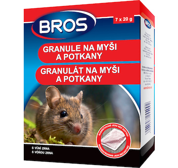 Bros granule na myši, krysy a potkany 140g