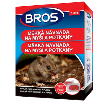 Bros měkká návnada na myši, krysy a potkany 150g