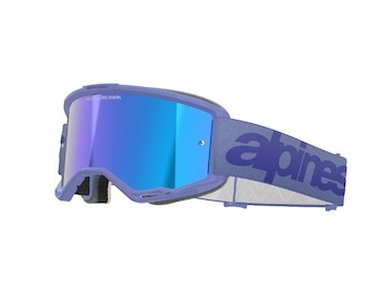 brýle VISION 5 WORDMARK, ALPINESTARS (fialová, zrcadlové modré plexi) 2025
