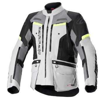 bunda BOGOTA PRO DRYSTAR, ALPINESTARS (šedá/tmavě šedá/černá/žlutá fluo, vel. 4XL)