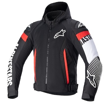 bunda ZACA AIR WATERPROOF, ALPINESTARS (černá/bílá/červená fluo, vel. L)