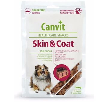 Canvit SNACKS Dog Skin & Coat 200 g Expirace 27.4.2025