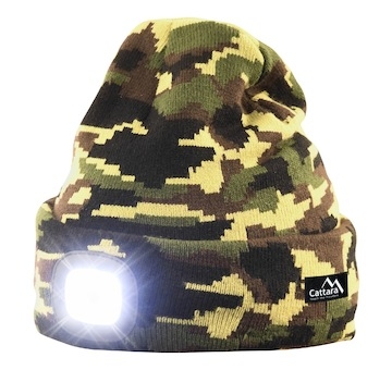 Čepice ARMY s LED svítilnou USB nabíjení