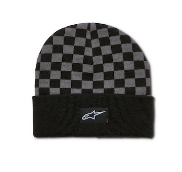 čepice CHECKERED CUFF BEANIE, ALPINESTARS (černá/šedá)