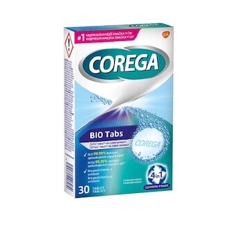 COREGA Bio Tabs čistící tablety na zubní náhrady 30ks