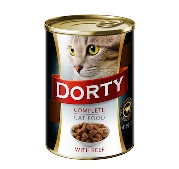 DORTY Cat Hovězí, konzerva 415 g 