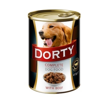 DORTY Dog Hovězí, konzerva 415 g 