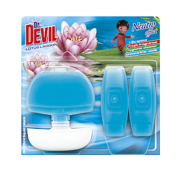 Dr. Devil tekutý WC blok neutro efekt 3x55ml Lotus lagoon