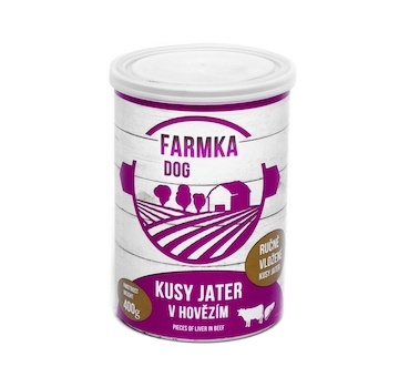 FARMKA Dog s játry, konzerva 400 g