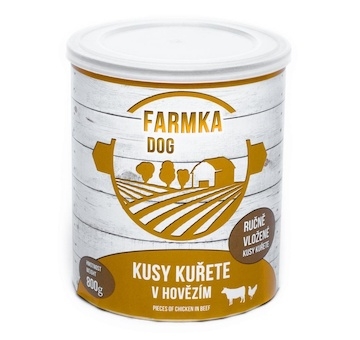 FARMKA Dog s kuřetem, konzerva 800 g