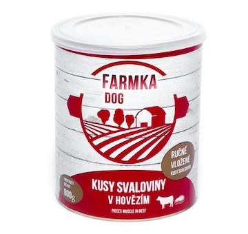 FARMKA Dog se svalovinou, konzerva 800 g