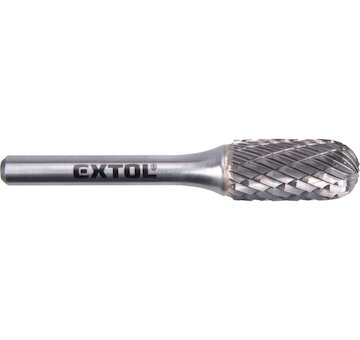 Fréza karbidová, válcová s kulovým čelem, ø 12x25 mm, stopka 6 mm - EXTOL INDUSTRIAL