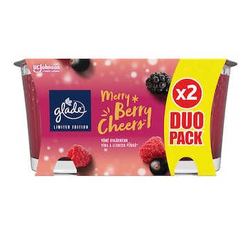 Glade svíčka W23 Merry Berry Cheers duopack 258g