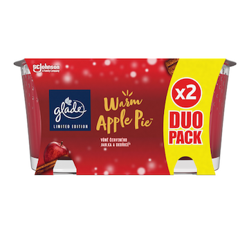 Glade svíčka W23 Warm Apple Pie duopack 258g