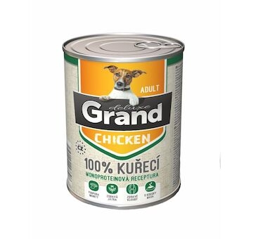 Grand deluxe Dog Adult 100 % kuřecí, konzerva 400 g