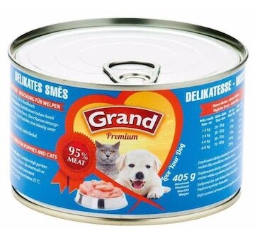 Grand Premium Dog & Cat směs delikates, konzerva 405 g